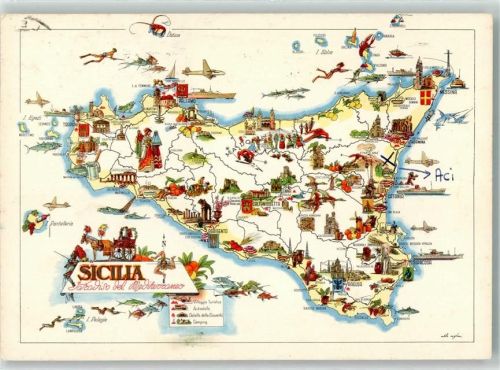 Catania Landkarte Sizilien