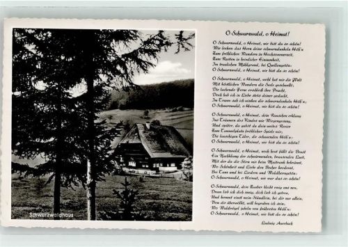 Schwarzwaldhaus Gedicht Ludwig Auerbach