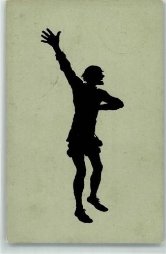 1917 Zettel aus dem Sommernachtstraum Schattenriß Karte des Kunstwarts Nr.39 Feldpost
