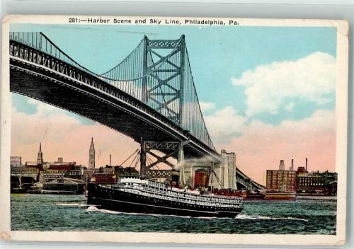Philadelphia 1927 Hafen Skyline