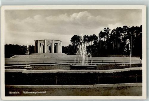 Allenstein Abstimmungs - Denkmal Foto AK