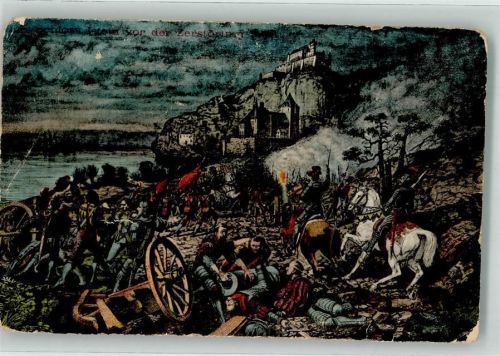 Istein 1914 Zerstörung des Schlosses