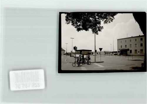 86807 W8938 Buchloe FOTO KEINE AK Bahnhof Oldtimer Fahrrad Ort handschriftlich Foto Orginal aus Archiv eines Ansichtskartenverlags