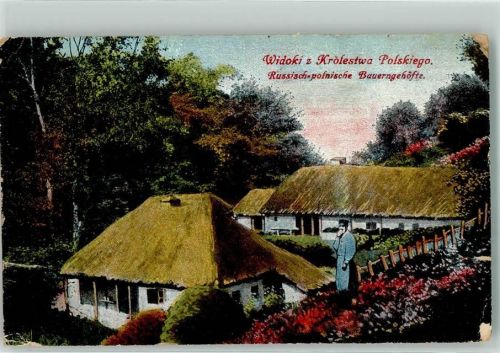 1916 Russiche-Polnische Bauerngehöfte Feldpost WK I