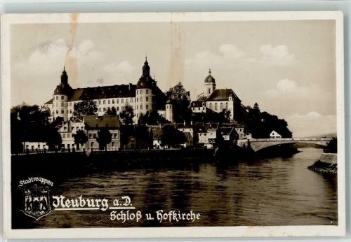 Neuburg Schloß Schloss Hofkirche Stadtwappen Brücke