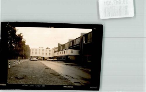 Hockenheim Hotel Motodrom Foto Orginal aus Archiv eines Ansichtskartenverlags Ort handschriftlich