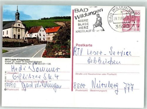Lauda-Königshofen 1986 Kirche St. Josef