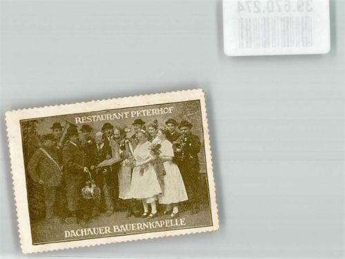 Dachau Restaurant Peterhof Dachauer Bauernkapelle Mann Frau Korb Tracht Blasmusik