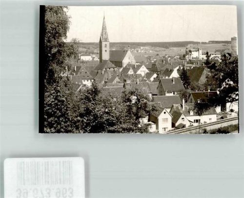 Saulgau Kirche Ort handschriftlich Foto Original aus Archiv eines Ansichtskartenverlags