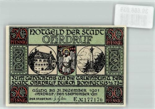Ohrdruf 1921 50 Pfennig E. No. 177170