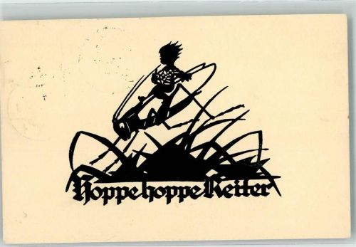 Grashüpfer Kind Hoppe Hoppe Reiter Scherenschnitt
