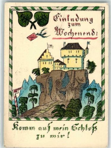 Einladung zum Wochenend Komm auf mein Schloss zu mir