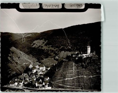 Beilstein Foto Original aus Archiv eines Ansichtskartenverlags Striche auf der Bildseite Fliegeraufnahme Burgruine Metternich Ort handschriftlich