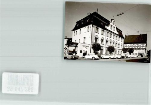 Günzburg Sparkasse Zigarrenhaus Auto Fachwerk Stuben Ort handschriftlich Foto Original aus Archiv eines Ansichtskartenverlags
