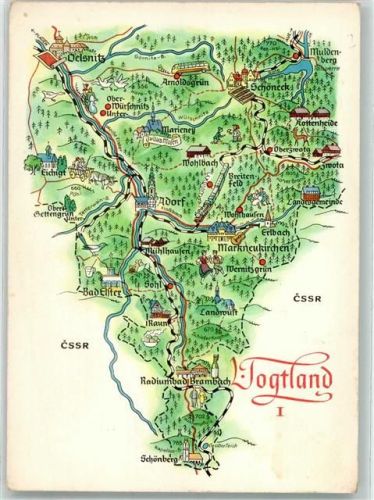 Markneukirchen Landkarte Vogtland I