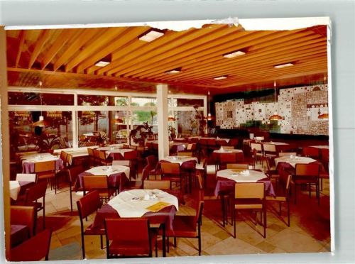 Leipheim Motel Gastraum Ort handschriftlich Foto Original aus Archiv eines Ansichtskartenverlags