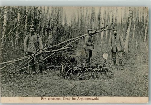 1915 Ein Einsames Gran im Argonnenwald Uniform Stempel K. u. k. Feldpoststation Nr, 96 8.2.15