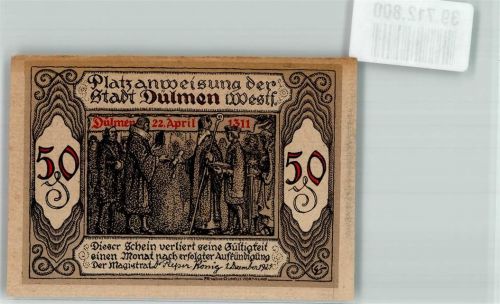 Dülmen 50 Pf. No. 22076