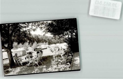 Körperich Camping Wohnwagen Urlaub Ferien Vianden Ort handschriftlich Foto Original aus Archiv eines Ansichtskartenverlags