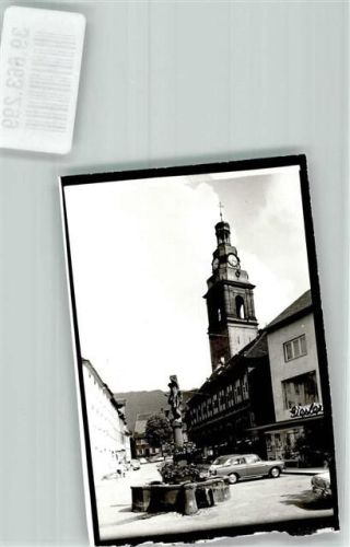 Haslach St. Arbogast Brunnen Auto Geschäft Ort handschriftlich Foto Original aus Archiv eines Ansichtskartenverlags