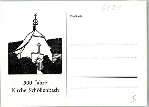 Schöllenbach Zeichnung der Quellkirche zum 500jährigem Jubiläum