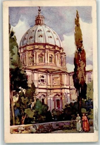 Vatikanstadt 1903 Petersdom Vatikangarten Priester