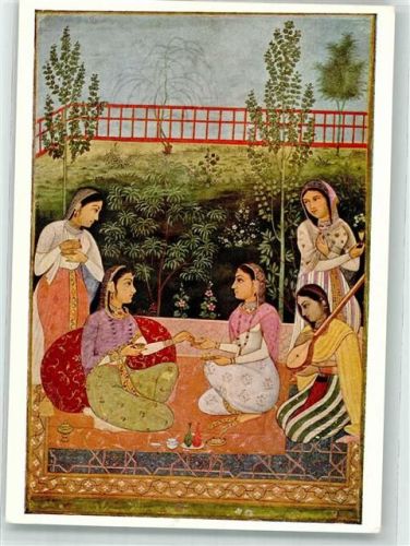 Zürich 1954 Moghuldamen auf der Terrasse 17. Jahrhundert aus Indische Miniaturen Werbung Pharma Inopharm
