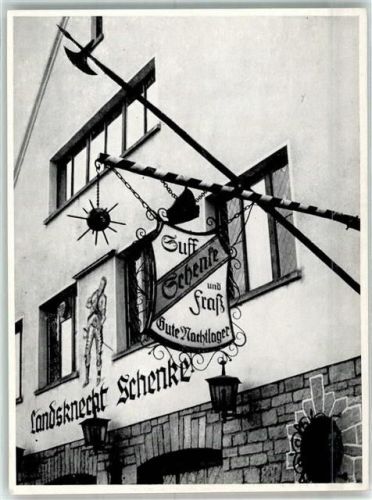 Wirtheim Gasthaus Landsknecht Schenke Ort handschriftlich