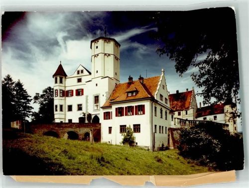 Illertissen Schloss Ort handschriftlich Foto Original aus Archiv eines Ansichtskartenverlags