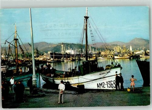 Malaga 1965 Hafen Fischerboote
