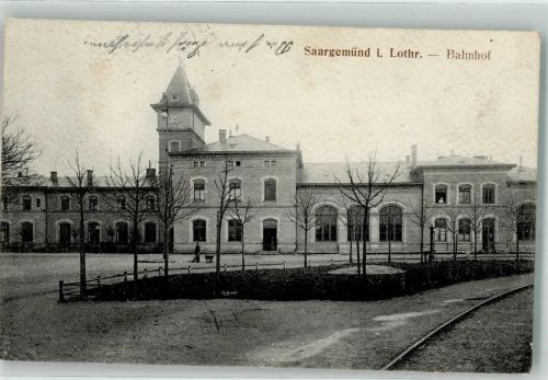Sarreguemines 1916 Bahnhof Feldpost WK I 5. bayer. Res. Div.