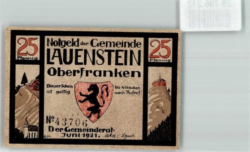 Lauenstein 1921 25 Pfennig