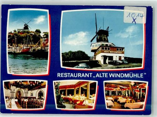 Laboe Gasthaus Cafe Alte Windmühle oberhalb des Fischereihafens