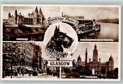 Glasgow 1952 Art Galleries Argyle Street Jamaica Street Steamboat Wharf George Square