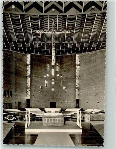 Meschede Benediktinerabtei Königsmünster Blick v. Altarraum i. Kirchenschiff