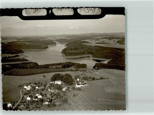 58566 W5883 Kierspe FOTO KEINE AK Fliegeraufnahme Ort handschriftlich Foto Original aus Archiv eines Ansichtskartenverlags