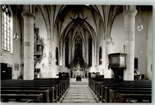 Haselünne Kirche innen Ort handschrifltich Foto Original aus Archiv eines Ansichtskartenverlags