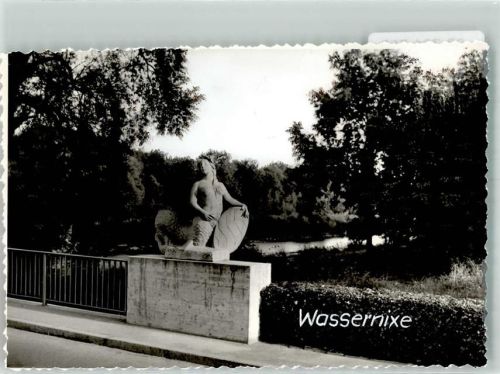 Dietenheim Denkmal Wassernixe Ort handschrfitlich Foto Original aus Archiv eines Ansichtskartenverlags