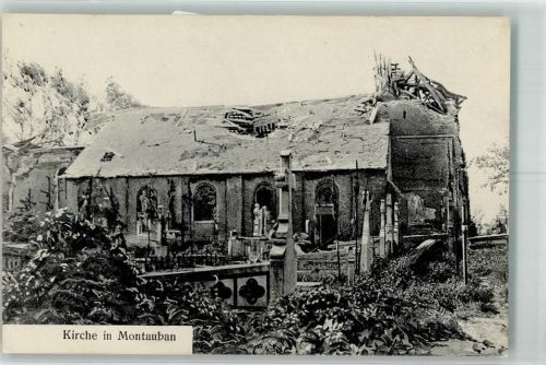 Montauban Kirche Trümmer Friedhof