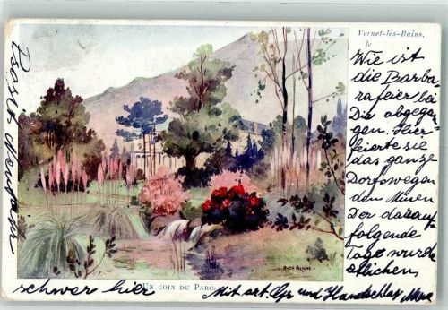 Vernet-les-Bains 1904 Un coin du Parc