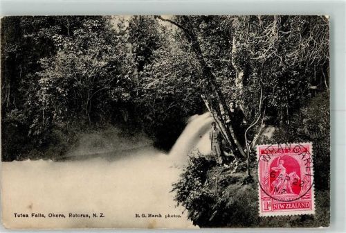 Wellington 1922 Breiefmarke Bildseite Tutea Falls Okere Falls