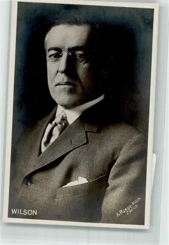Portrait des 28. Präsidenten Woodrow Wilson Verlag Rüegg-Koch