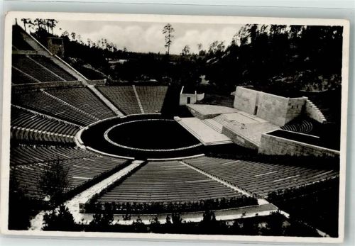 Charlottenburg Boxarena Dietrich-Eckardt-Bühne auf dem Reichssportfeld Amtliche Olympia-Karte 6