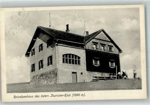 Reisalpen Schutzhaus Foto AK Hüttenstempel