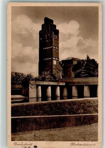 Darmstadt 1928 Hochzeitsturm Architektur Foto AK
