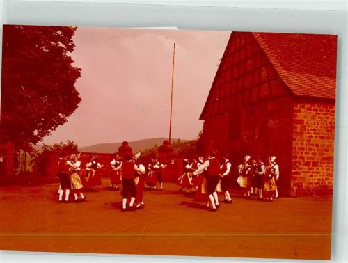 Ramsen Trachtengruppe beim Volkstanz Foto Original aus Archiv eines Ansichtskartenverlags Ort handschriftlich