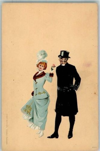 1899 Liebespaar Jugendstil Mode Nr. 6005 v. Hegedues-Geiger