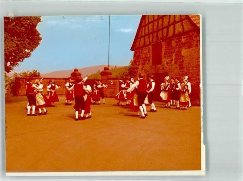 Ramsen Trachtengruppe beim Volkstanz Foto Original aus Archiv eines Ansichtskartenverlags Ort handschriftlich