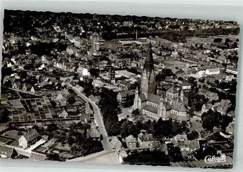 Rheine Fliegeraufnahme des Ortes mit der St.-Antonius-Basilika