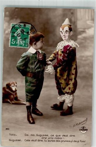 1914 Kind Hund Toto und Gugusse H.Mammy Nr.253